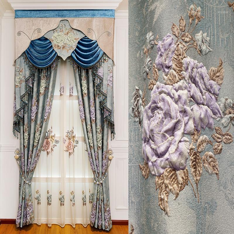 

Europe to restore ancient ways embossing cloth curtain curtain of sitting room bedroom study villa1, Gauze