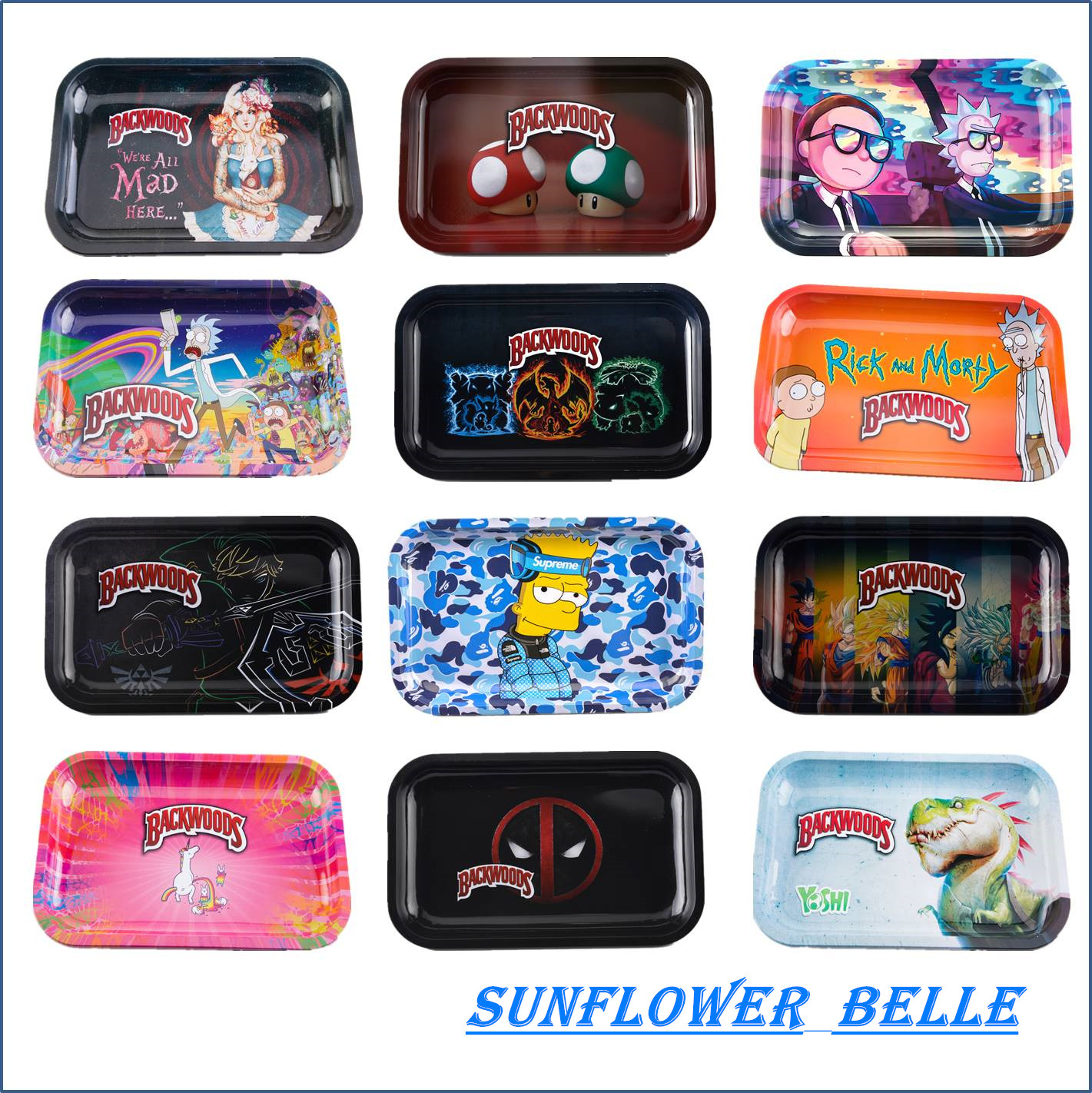 

Carton Rolling Tray Size 27cm*17.5cm*2.3cm Metal Tobacco Brass Plate Herb Handroller Trays for smoking pipes DHL Wholesale free shipping