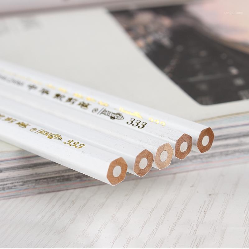 

10pcs/pack White Lead Core Pencils Clothing Cutting Wood-cased Special Pencil Stationery1
