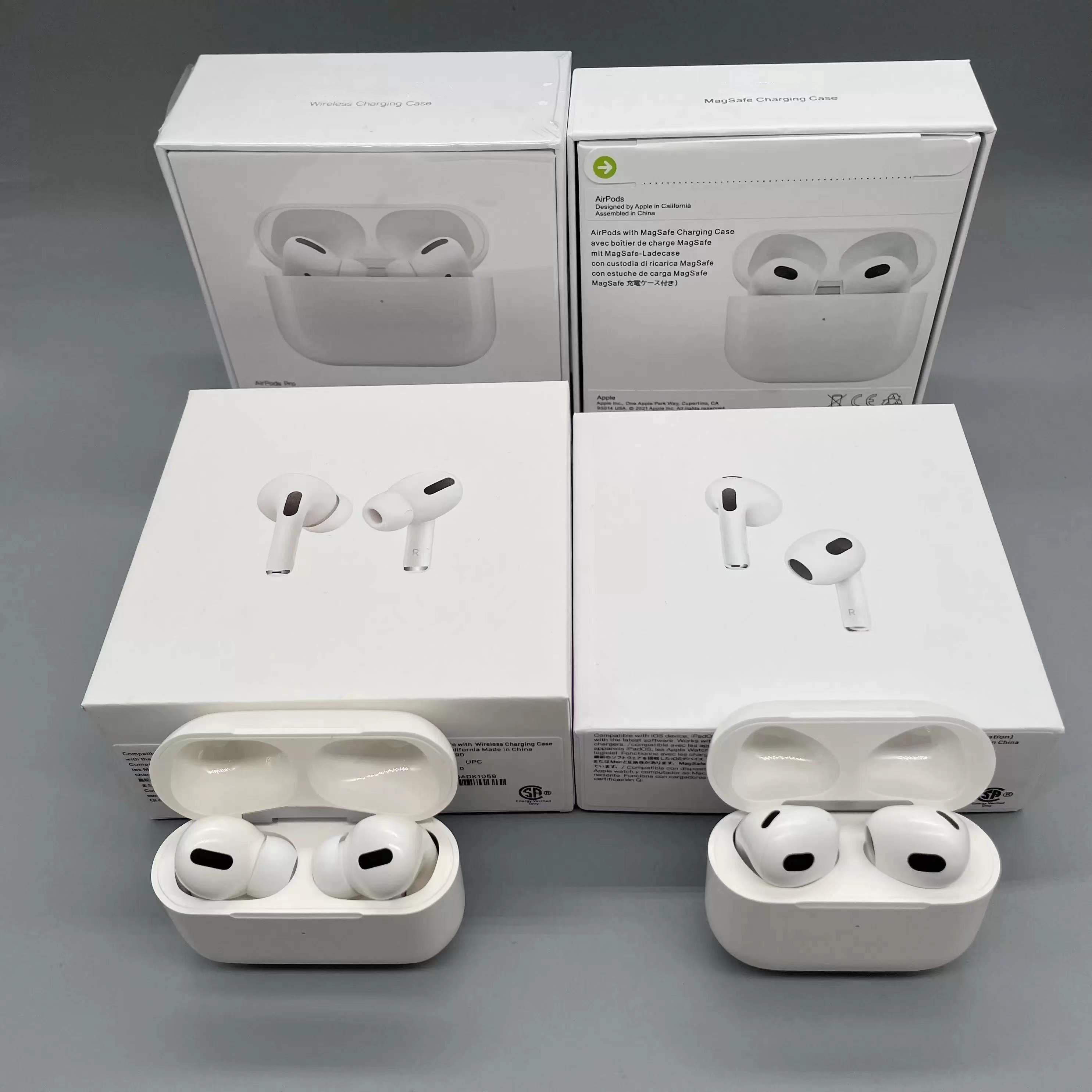 

1:1 Airpods Pro 3 Wireless Charging Bluetooth Headset High-quality iPhone H1 chip renamed GPS Headset Apple Noise reduction AP3 AirPod Gen 1 2 3, White