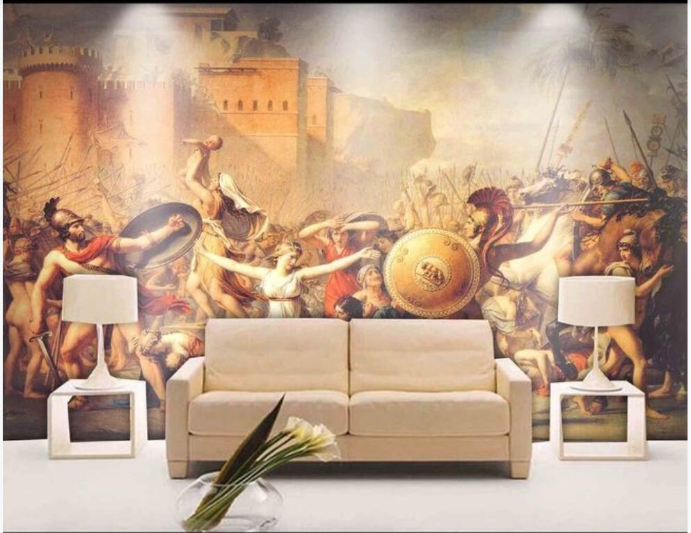 

3d wallpaper custom photo mural European classical figures war landscape living room home decor 3d wall murals wallpaper in the living room, Non-woven wallpaper