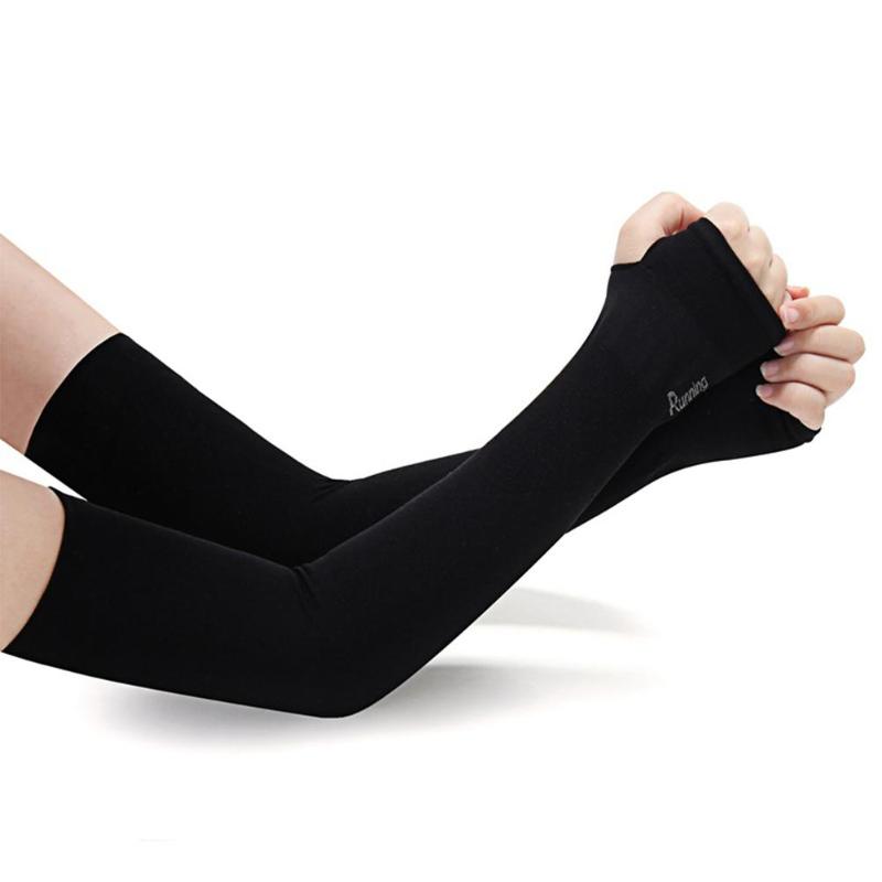 

1 Pair/pack Outdoor Sport Breathable Arm Sleeve Sun Block Warmer Cooler Long Arm Sleeve Unisex Skin Protection, Black