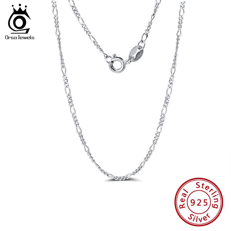 

ORSA JEWELS Sterling Silver Necklaces Chains For Women Upgraded Version Letter Chains Women Necklace Fashion Fine Jewelry SC27