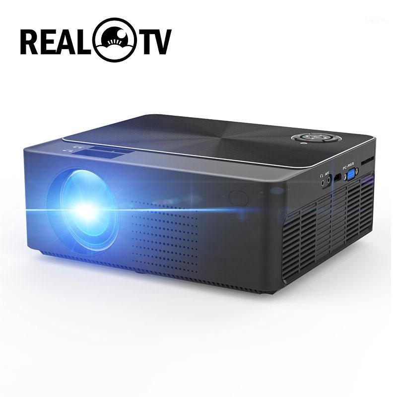 

REAL TV W6 HD Projector 4000 Lumens Android WIFI Bluetooth Portable Cinema Beamer Support 1080p USB VGA AV SD with gift1