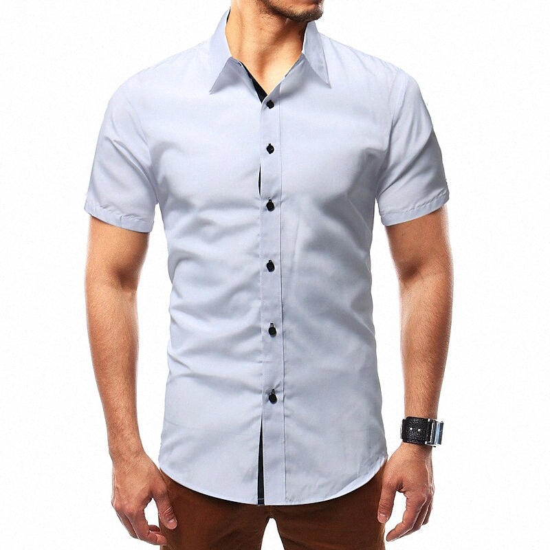 Men's Shirt Solid Colored Color Block Plus Size Classic Collar Patchwork Tops Blue White Black 22Qt#