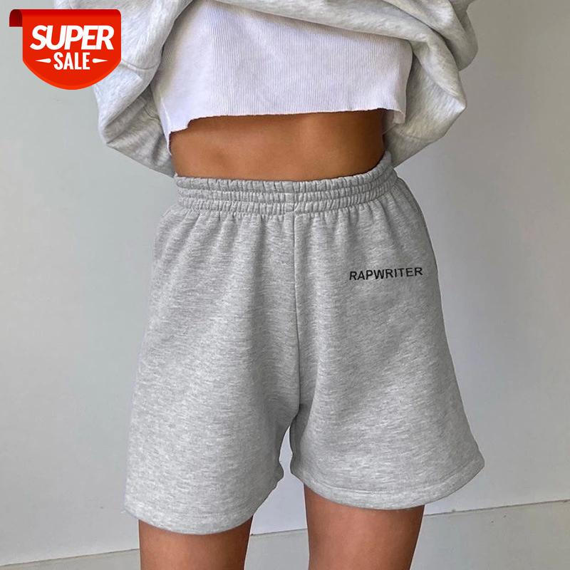 

Casual Loose 2020 New Elastic High Waist Pants Letter Print Summer Booty half pant Women Harajuku pant Sweatpants Slim #Nm8F, Black;white
