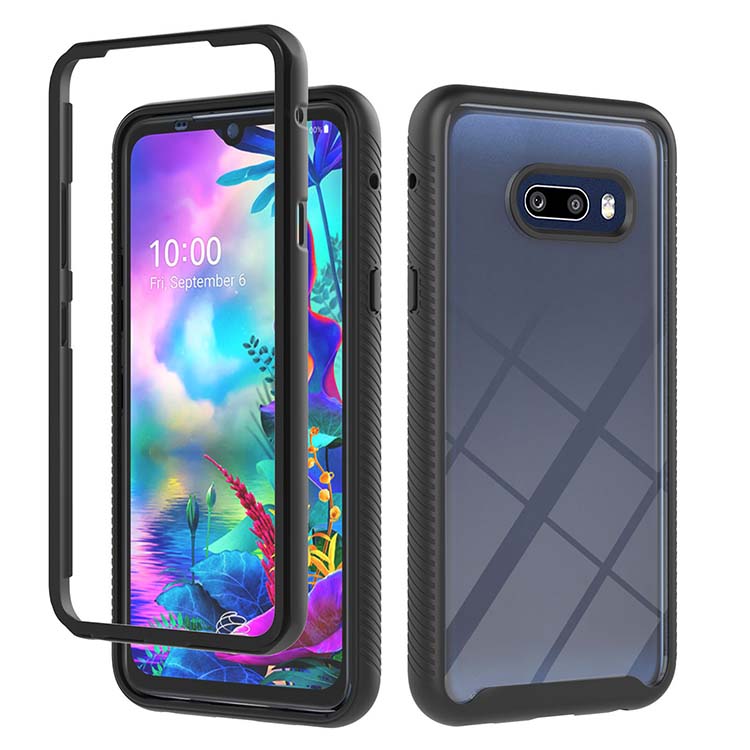 

Hot Selling High Quality Black Two Layer 360 Protection Transparent Shockproof Phone Case for LG G8X Thinq