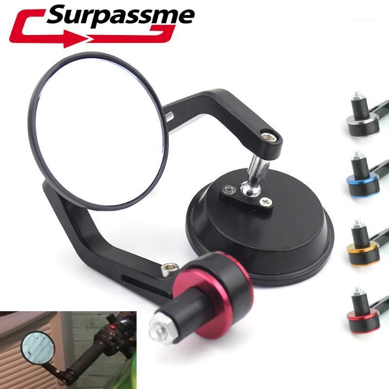 

Motorcycle Mirrors 1 Pair 7/8" 22mm Universal Aluminum Rearview Black Bar End Side Mirror For Cafe Racer Accessories