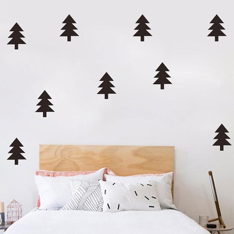 

Nordic Forest Geometric Deer Triangle Wall Stickers For Kids Room Kindergarten Classroom Wall Decoration Posters Art Home Decals