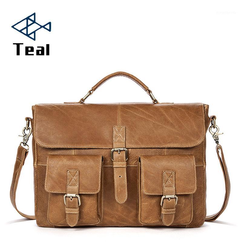 

2019 Men Briefcase Shoulder Bag Messenger Bags Casual Business Laptop Briefcase Male Simple Crossbody Bags1, Brown