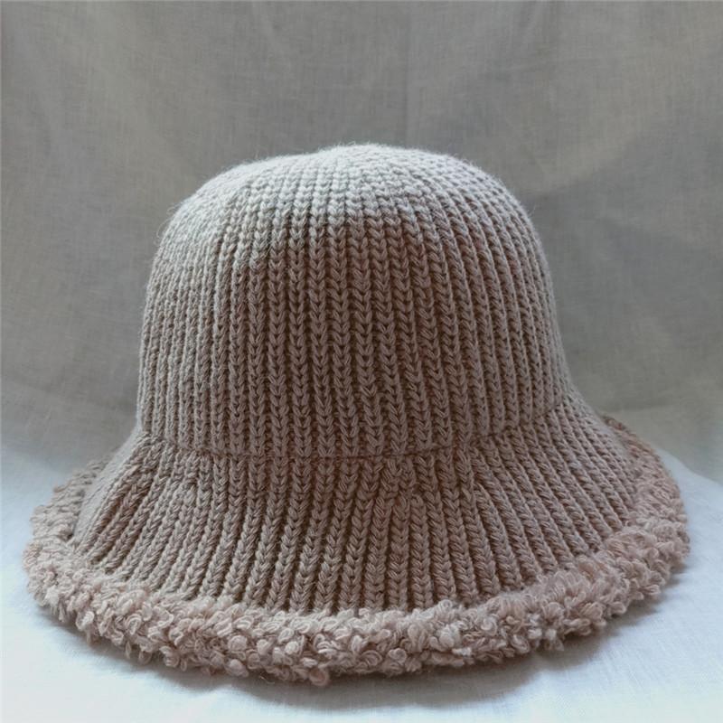 

MAXSITI U 2020 New dome cap Autumn and Winter fringed pure wool knitted bucket hat Women's fashionable leisure Fisherman hat, Black
