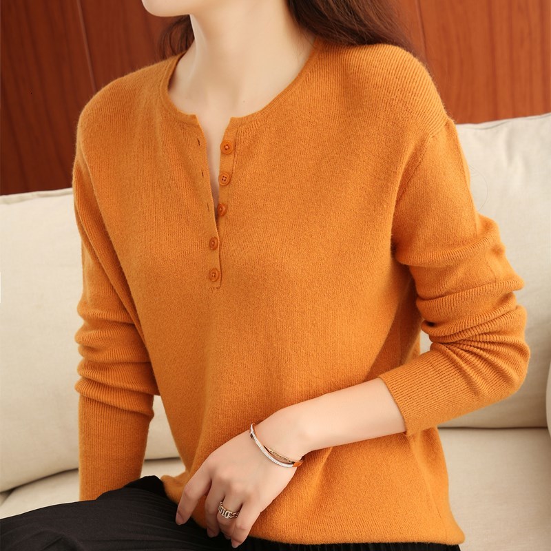 

2021 High quality Pullovers 100% Sweater New Fashion Jumpers Women's Soft Neck Long Wool Mesh R3NJ, White