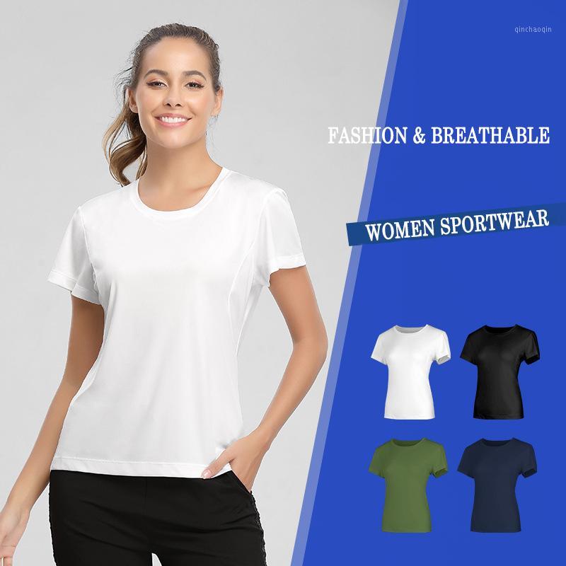 

Women Summer T Shirts Slim Fit for Sports Fitness Yoga Short Sleeve Yoga Top Womens Gym Shirt Sport Wear Running Tops1, Green