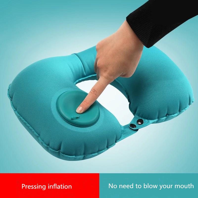 

Press inflatable U-shaped pillow outdoor travel travel pillow siesta Health cervical car inflatable neck