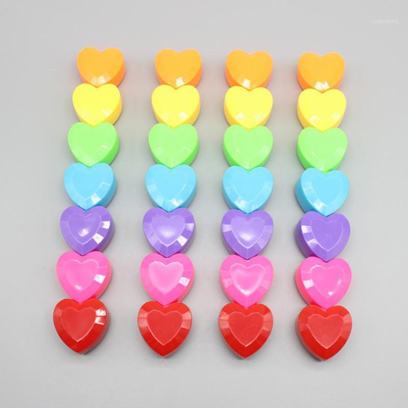 

6Pc Creative High Capacity Cartoon Mini Love Shape Highlighter Hand Account Drawing Pen Marcador Child Gift Office&School Supply1