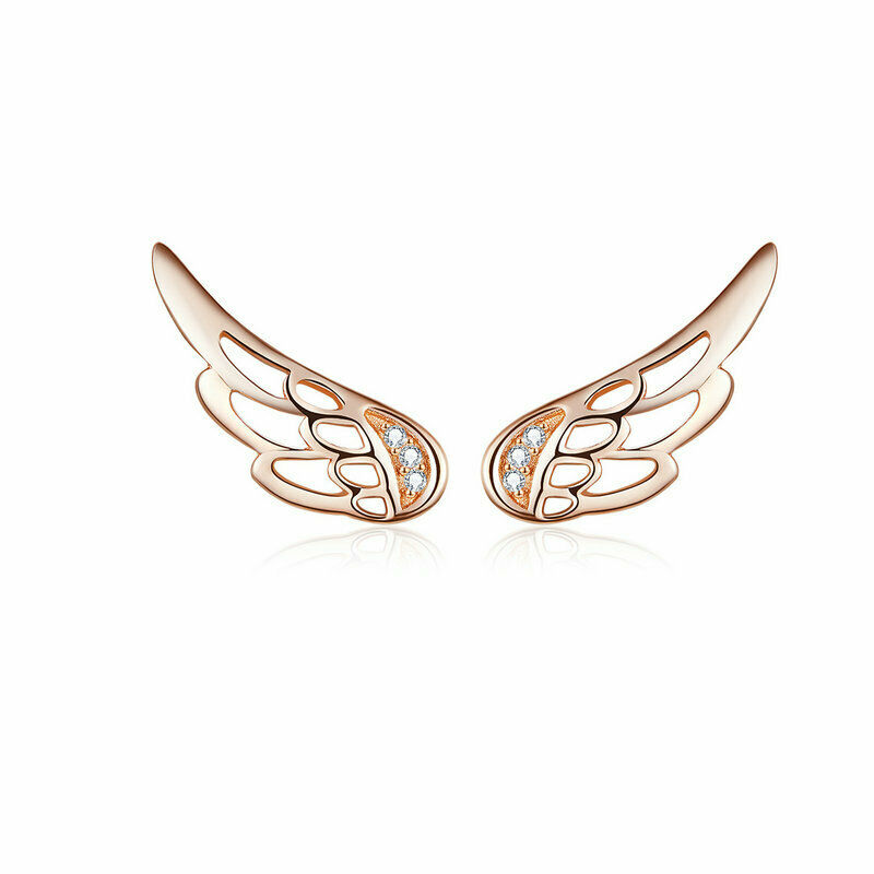 

Fashion European 925 Sterling Silver Fairy Wings Stud Earrings For Fashion Women