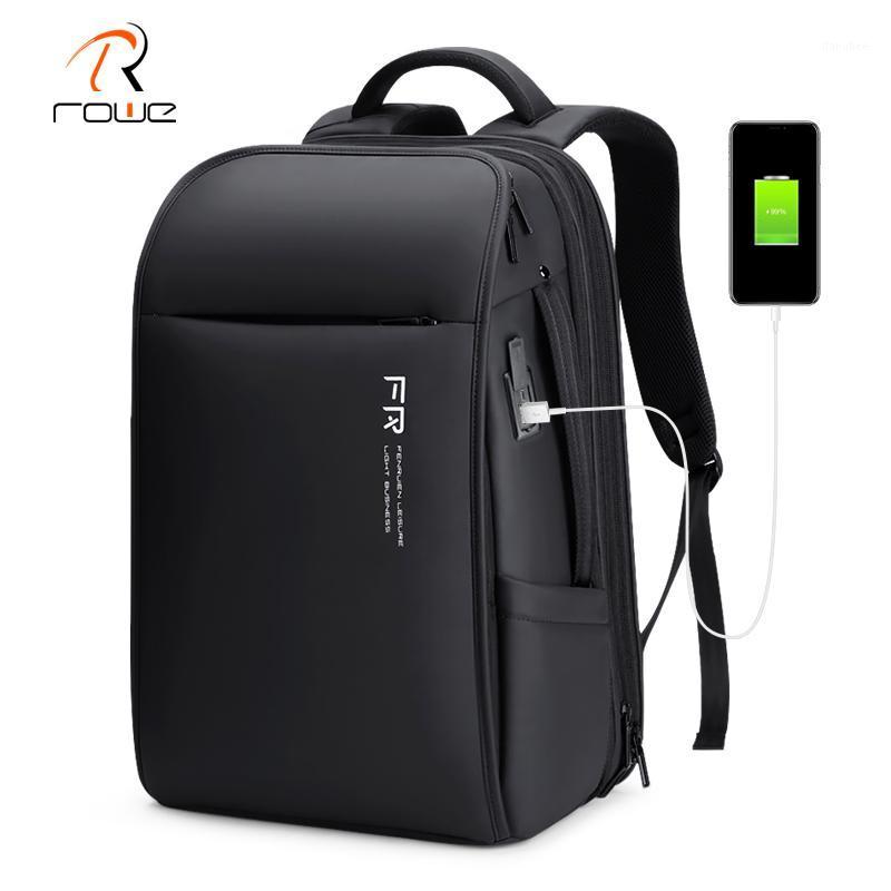 

Backpack Rowe Men Waterproof Multifunction USB Charging 17.3 Inch Laptop Backpacks Fashion Expandable Business Travel Backpack1, Black