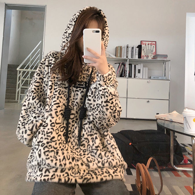 

2021 High quality Thick Sweater with a Hoodie Fall Winter Foreign Jacket Air Age Female Tide PP52, Beige