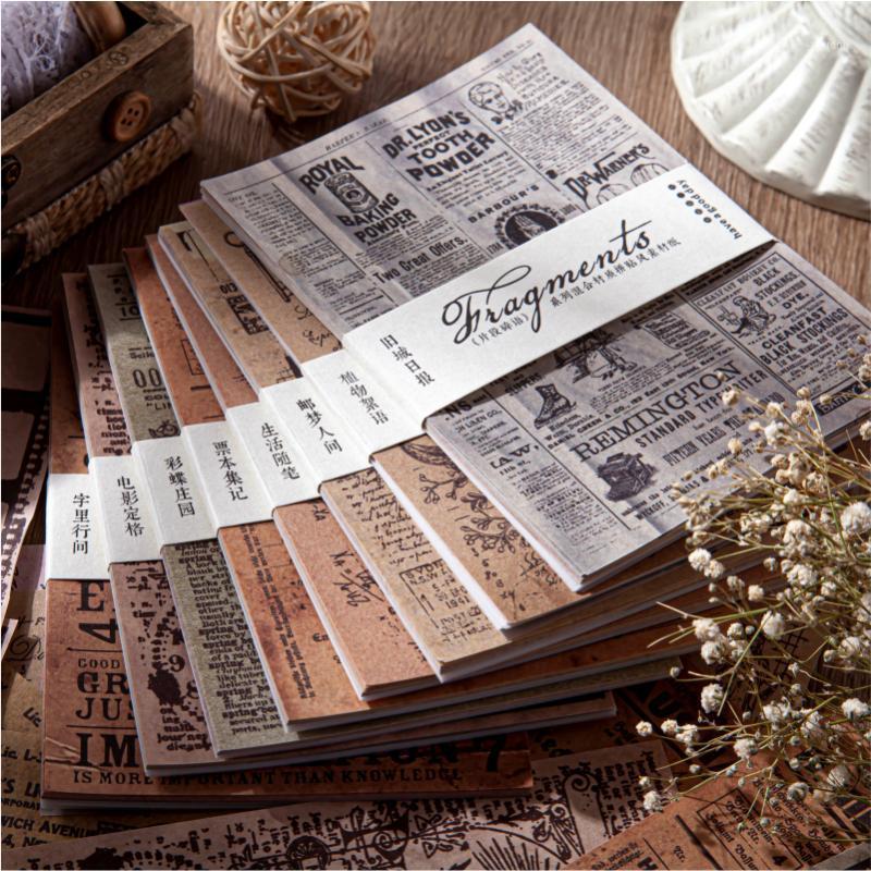 

Other Arts And Crafts 30Pcs Fragments Series Antique Receipt Mix Material Paper Junk Journal Planner Scrapbooking Vintage Decorative DIY Cra