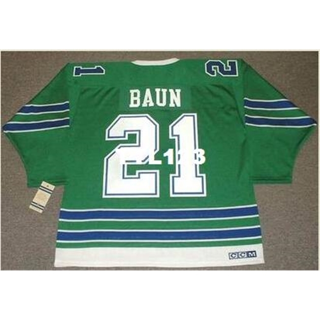 

740 #21 BOBBY BAUN Oakland Seals 1967 CCM Vintage Home Hockey Jersey or custom any name or number retro Jersey, Green