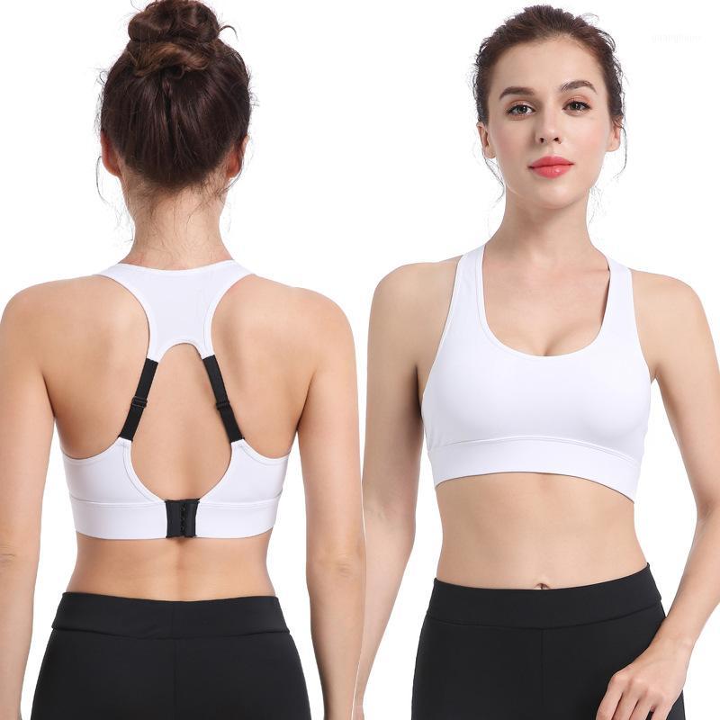 

Sexy Backless Women Sports Bra Yoga Running Push Up Padded Fitness Top Adjustable Straps Athletic Vest Sport Underwear1, Black