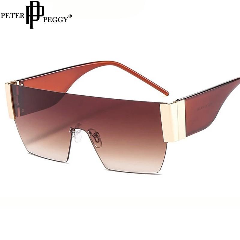 

Sunglasses Fashion Oversized Square Rimless Women Men Steampunk Sun Glasses Designer EyeglassesUV400
