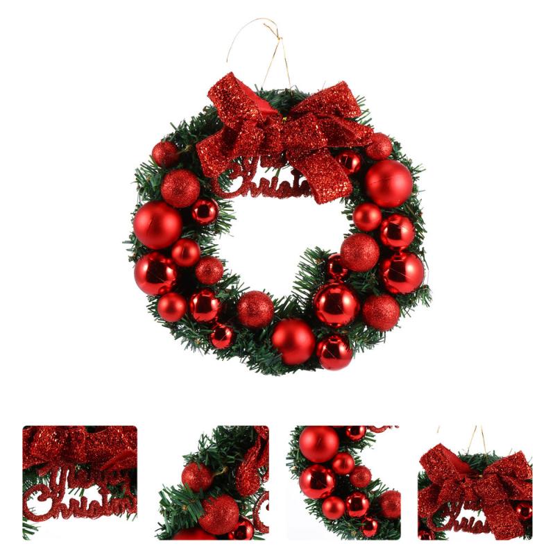 

1Pc Xmas Garland Crafted Delicate Pretty Hanging Decoration Hanging Ornament Artificial Garland for Home Hotel Wall, Red