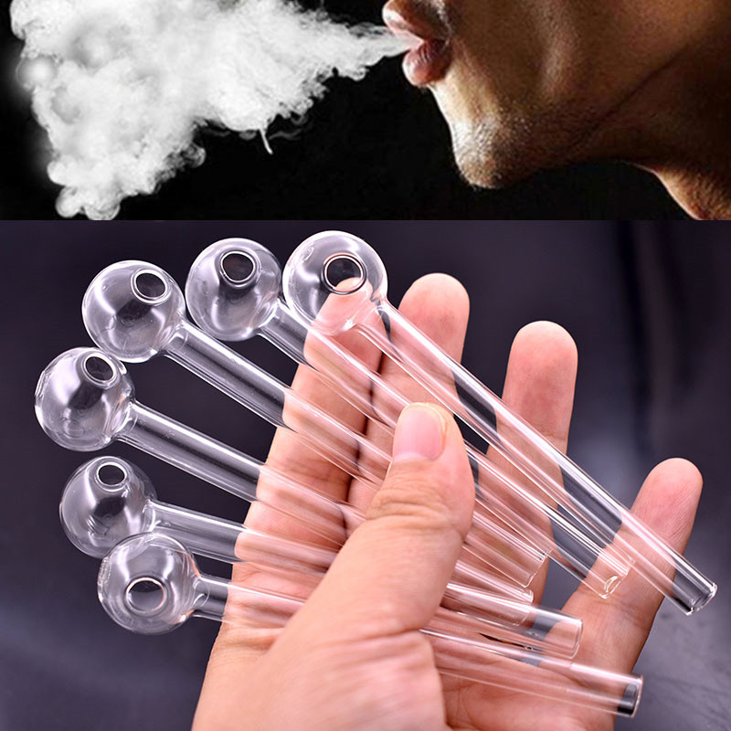 

Hot selling 4.0Inch 10CM Length Pyrex Glass Oil Burner Pipe Clear Cheap Glass smoking Pipe Water Hand Pipes Smoking Accessories