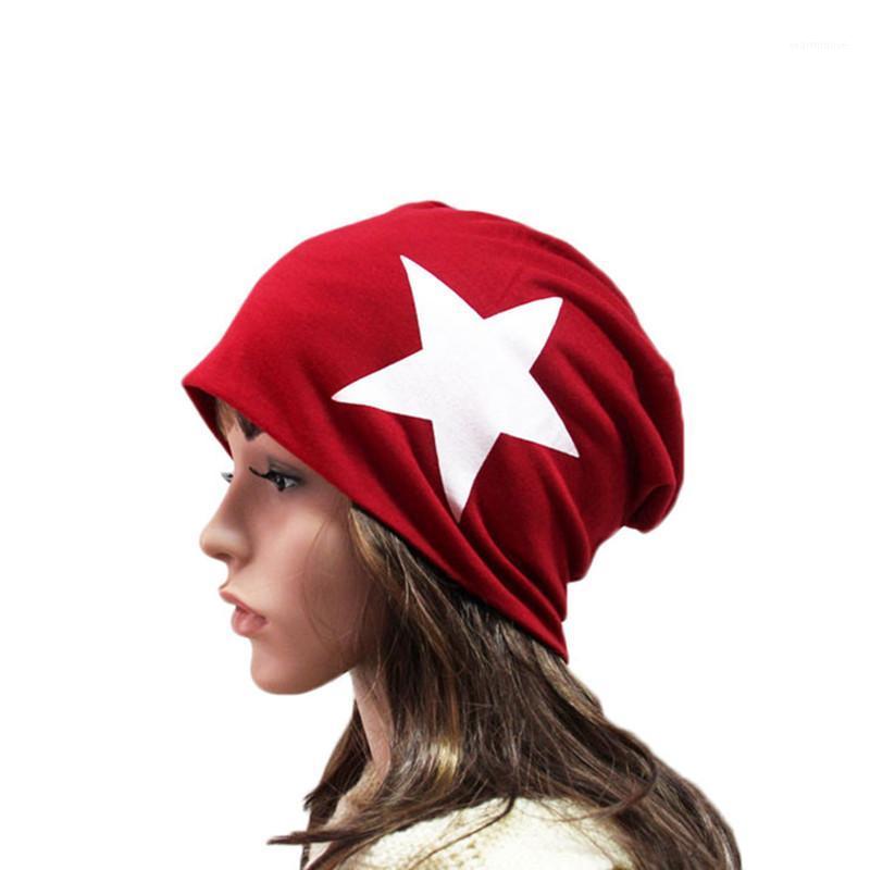 

2020 Spring Autumn Winter Hat For Women Men Unisex's Stars printed Cotton Women Cap Gorros Hat Female Skullies Beanies1, Gray star