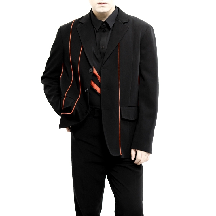 

2021 New S-6xl. Casual-style Male Suit Amends Red Bar Loose Department Black. AIWZ