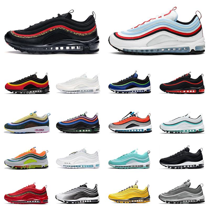 

2020 New Arrivals 97 Running shoes for men women Gradient Fade Bred Pack Black Mint Green Chile Red SE 97s Sports mens trainers, As photo 38