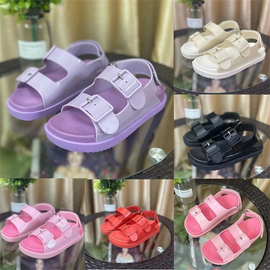 

Designer Women Sandals Rubber Slippers Brand Mimi Double G Flip Flops Jelly Platform Slides Adjustable Buckle Candy Color Slipper Summer Sandal With Box 35-40, Color 2