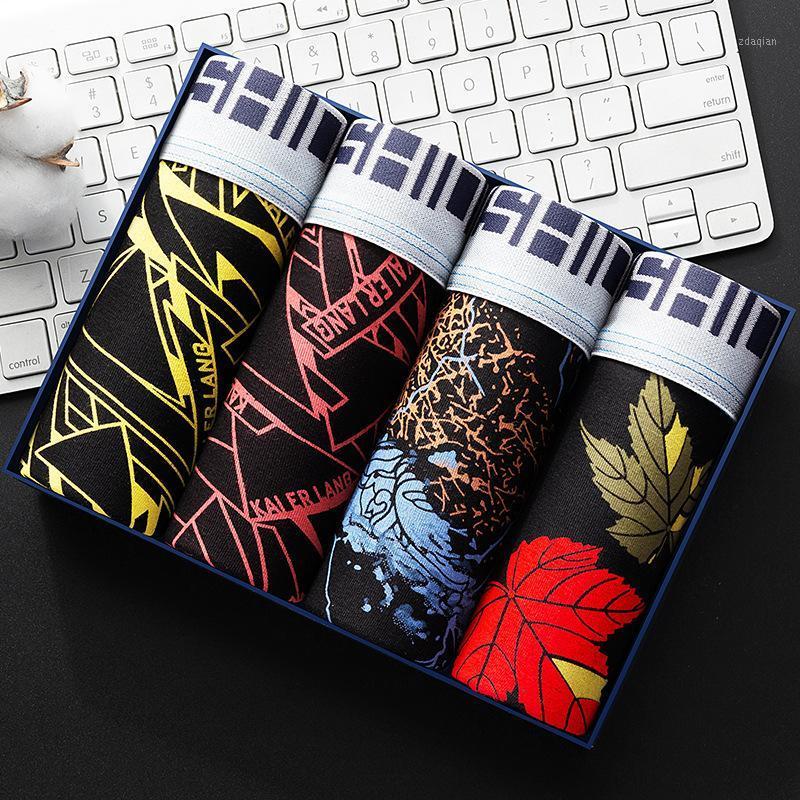 

4Pcs/Lot Men Boxers Comfortable Underpants Sexy Shorts Male Soft Underwear Modal Breathable Big Size Knickers Convex Pouch -4XL1, 601