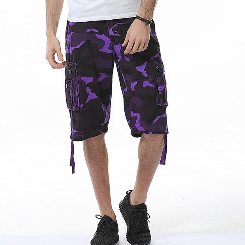 

2021 Men Will See Multi-pockets As Plus Size Casual Cotton Military Short Pants Army Men's Shorts N6nb, Light army green.