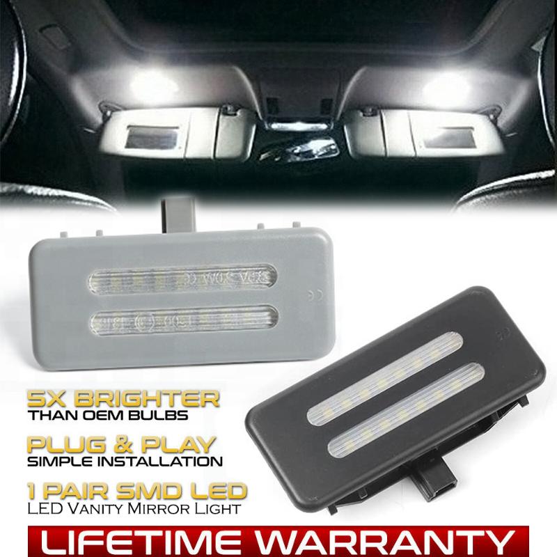 

2Pcs LED Interior Sun Visor Vanity Mirror Light Reading Lamps For X series X1 E84 X3 F25 X5 E70 X6 E71 E72, As pic