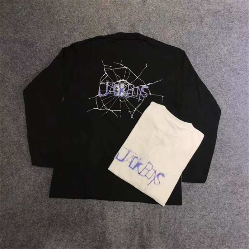 

2021 New Long Sleeve Travis Scott Cactus Jack Boys Cracked t Shirt Men Women T-shirt Idew