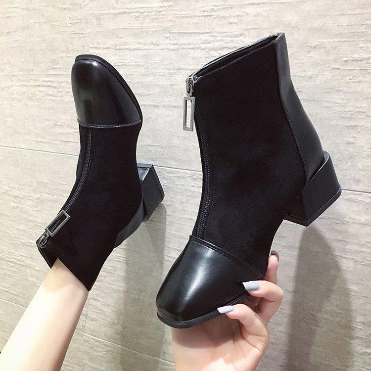 

2021 New Casual Women Zipper Shoes Winter Hot Pu Leather Women's Boots Fashion Trend Comfortable Soft Wild Warm Short Tube Boots1, Color 1