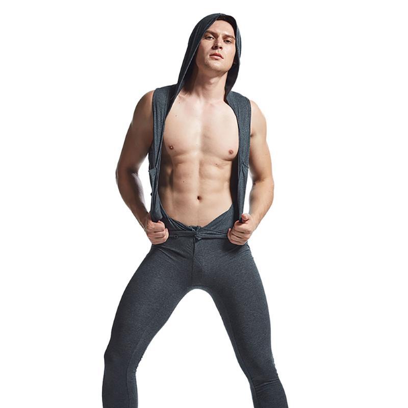 

Underwear Sports Wear for Men Gym Jumpsuits Men Sweat Suits Breathable Bodysuit Tank Tops Solid Loose Sportswear Hoodies Cotton, Dark blue