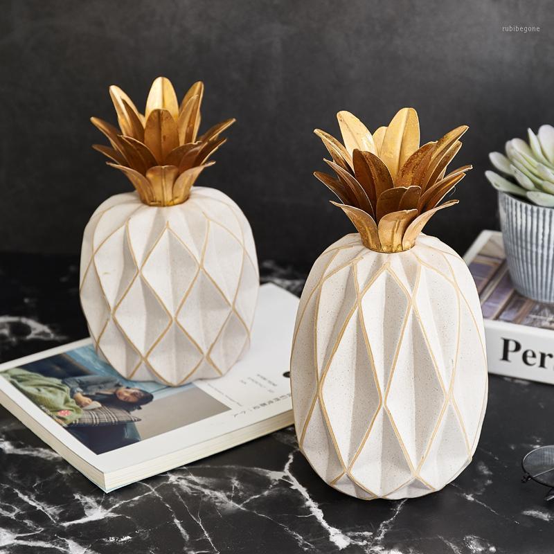 

Ceramic Pineapple Ornaments Set Fruit Model Home Decoration Living room Bedroom Office Cafe Crafts Christmas Gift Wedding Decor1