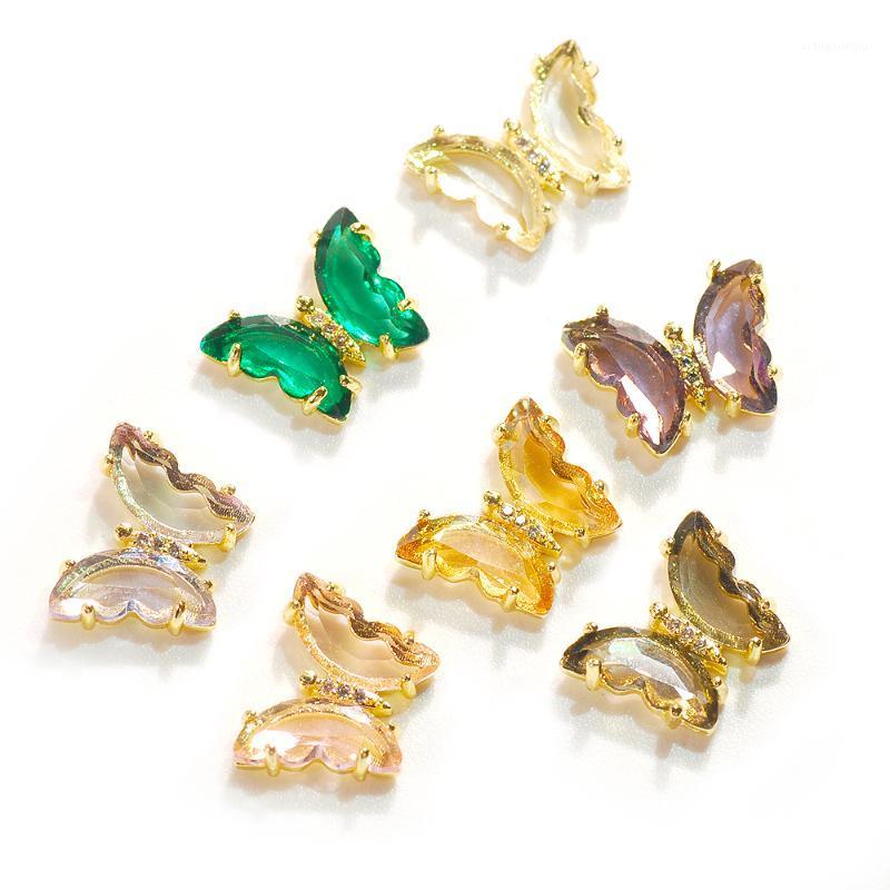 

Hair Clips & Barrettes 2Pcs Crystal Jewelry Accessories The Shape Of Butterfly Gold Metal Zircon For DIY Handicraft Decoration, Golden;silver