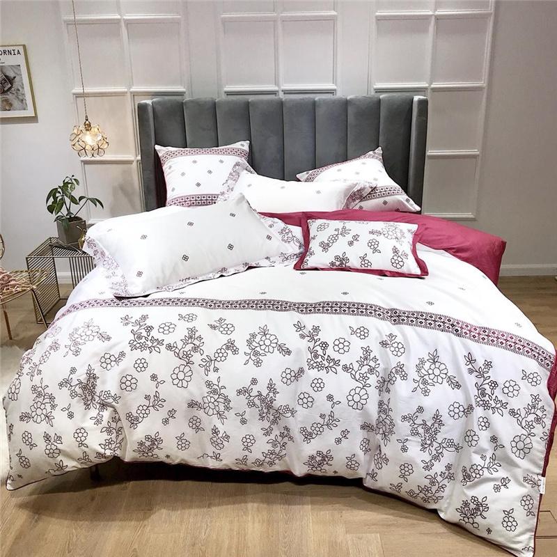 

Luxury Egypt Cotton Beautiful Rose Bedding Set Embroidery Duvet Cover Bed Sheet Pillowcases Queen King Size 4/6/7Pcs Bedlinen, My1