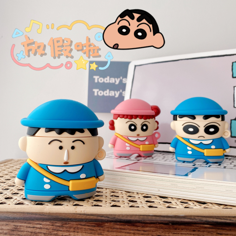 

Japan Korea Cartoon Silicone Anime Headphones case For Airpods 2 Silicone Wireless Charging Cute Headset Cover For Airpods Pro, A for airpods 1/2