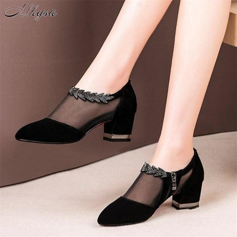 

Mhysa 2020 Women Crystal Mesh Zip Sandals Woman High Heels Spring Female Shoes Classics Platform Sandals Ladies Party Shoes, 719 black