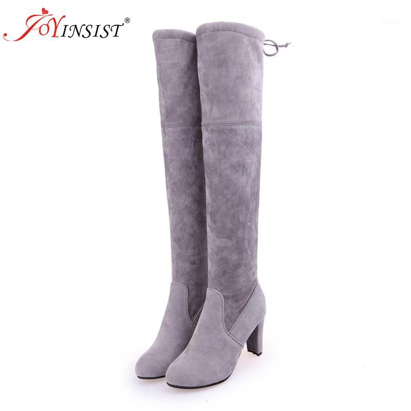 

Women Stretch Faux Suede High Boots Sexy Fashion Over the Knee Boots High Heels Woman Shoes High-heeled1, Wine red
