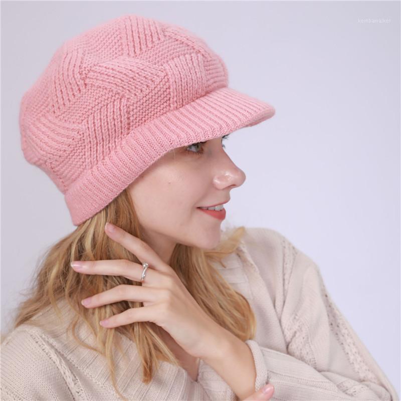 

Berets 2021 Fashion Hat Women Casual Streetwear Cap Elegant Solid Autumn Winter Warm Beret Female1