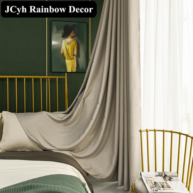 

JCyh Modern Thick Solid Blackout Curtains for Bedroom Living Room Curtains for Window Treatments Drapes Blinds Cortina Curtain, X18