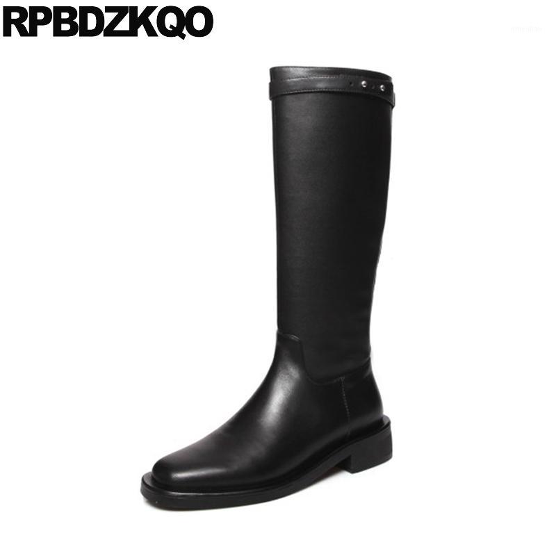 

knee high equestrian brand women winter boots genuine leather shoes black crossdresser wide calf 12 44 tall riding big size 101
