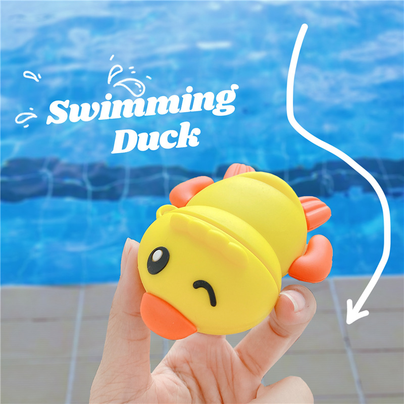 

Cute Swimming Duck For Air Pods Pro Case 3D Cartoon Soft Silicone Wireless Earphone Case For Airpods 2 Cases Protective Cover, B for airpods pro