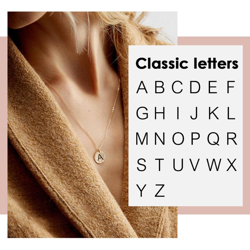 

Carlidana Custom Alphabet Pendant Necklace women Gold color 316L Stainless Steel Necklace Fashion Jewelry