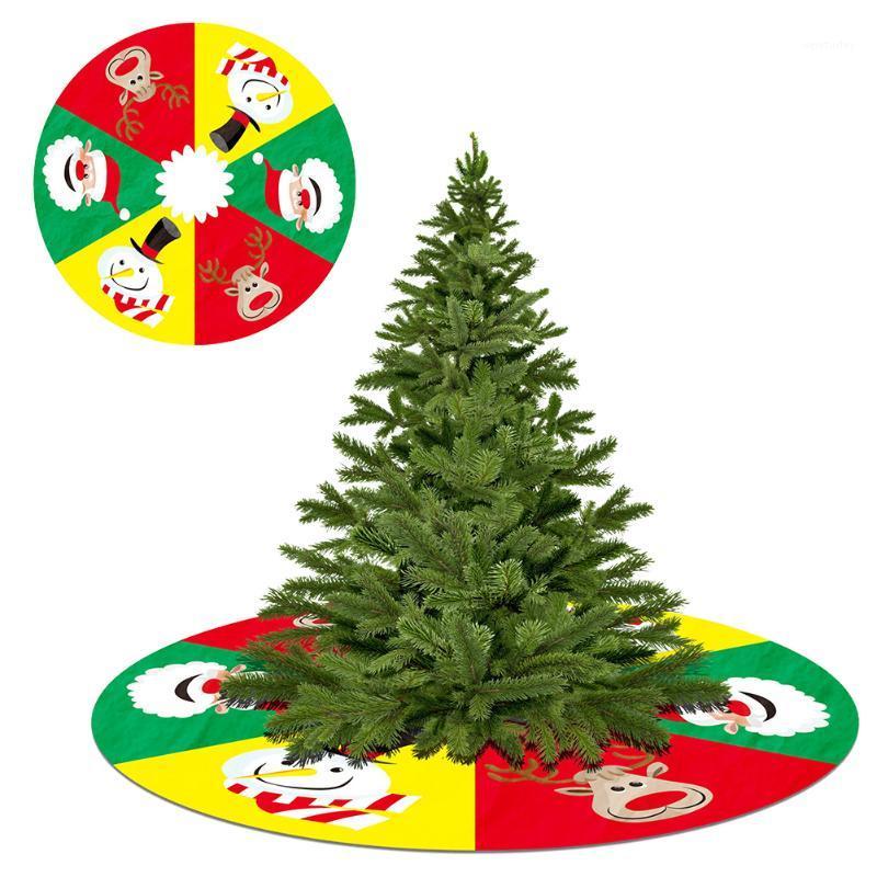 

Base Cover Christmas Tree Skirt Carpet Atmosphere Vintage Decoration 84cm Floor Mat Party Supplies Winter Holiday Ornament1